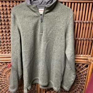Wrangler Men's Olive Zip-Up Sweater
